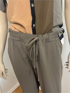 RW&CO. Elastic Waist Neutral Taupe Pants